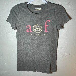 VTG Y2K Grey Abercrombie and Fitch Baby Tee Sz 15/16 Kids